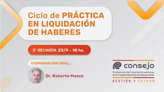 Ref 9003LV Ciclo de Práctica en Liquidación de Haberes 3º Reunión 2024 [upl. by Sitoeht294]