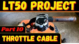 SUZUKI LT50 How to replace a throttle cable replacement and adjustment LT 50 PROJECT PART 10 [upl. by Imas]