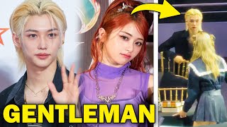 Stray Kids Felix goes viral for being a Gentleman to LE SSERAFIM [upl. by Ronni705]