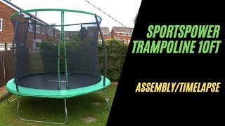 Sportspower Trampoline 10ft Assembly  Timelapse [upl. by Amsden162]