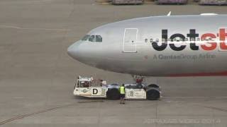 Jetstar A330202 VHEBJ  Departure from Sydney  16 November 2014 [upl. by Anirok]