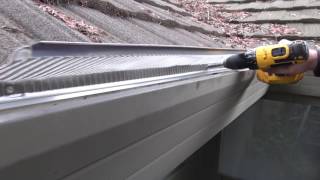 Installing Stainless Steel Gutter Guards on soft metal roof [upl. by Farrell]