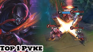 Wild Rift Pyke  Top 1 Pyke PROJECT Skin Gameplay Rank grandmaster [upl. by Lennon756]