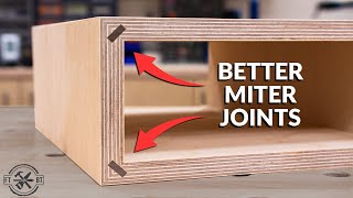 4 Steps to Easy and Strong Miter Joints  Woodworking Tips [upl. by Aeslehs]