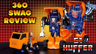 360 Swag Review G1 Transformers Autobot Huffer 1984 [upl. by Quigley]