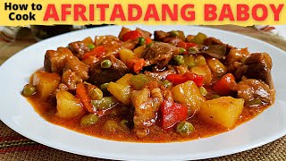 PORK AFRITADA  Afritadang Baboy RECIPE  How To Cook Pork Afritada [upl. by Apeed811]