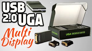 Adaptador USB 20 UGA MultiDisplay  Conversor de USB em DVI VGA E HDMI [upl. by Eioj]