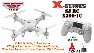 SJ RC X3001C 24GHz 4Ch 6 Axis Gyro RC Quadcopter Headless One key to return 2MP Camera RTF [upl. by Schreck655]