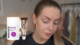 REFECTOCIL EYEBROW TINT TUTORIAL  TINT BROWS AT HOME [upl. by Stoeber]