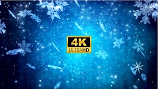 Falling Snowflakes 4K footage background for edits 18 2023 [upl. by Leese]