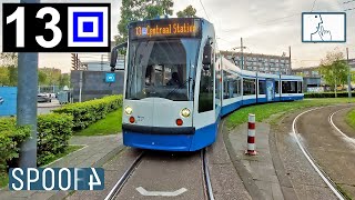 Cabinerit Tram 13 Amsterdam  Lambertus Zijlplein  Centraal Station vv  4K Tram Driver Cabview [upl. by Garibald]