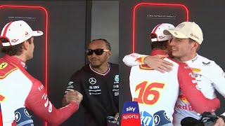 Max And Lewis Congratulating Charles Leclerc After Monaco GP Win [upl. by Traci]