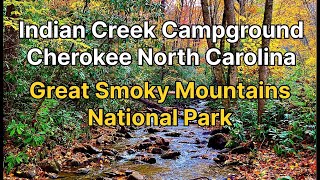 Camping at Indian Creek Campground in Cherokee NC and Fall Leaf Color [upl. by Long]