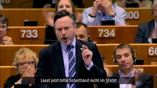 Emotionaler Auftritt im EUParlament quotLasst Schottland jetzt nicht im Stichquot  DER SPIEGEL [upl. by Yeldua]