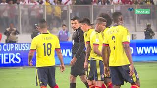 Perú 1  1 Colombia Vive el pase al repechaje al ras de la cancha [upl. by Clevey]