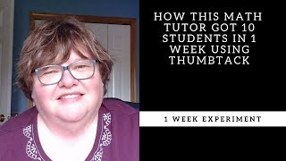 How to Get Thumbtack leads for your Online Tutoring Business [upl. by Crispas]