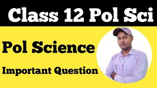 Political sci  Class 12  Midterm  Important Question [upl. by Peddada]