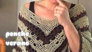 DIY  COMO HACER UN PONCHO DE VERANO TEJIDO EN CROCHET 🌞🌞 [upl. by Schnurr]