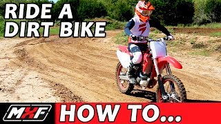 How To Ride a Dirt Bike for Beginners with a Clutch  3 EASY STEPS [upl. by Lyrem]