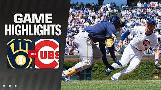 Brewers vs Cubs Game Highlights 5524  MLB Highlights [upl. by Granville]