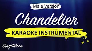 Chandelier – Sia Piano Karaoke Instrumental Male Version [upl. by Bonnie463]