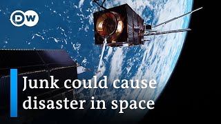 Space junk Even small fragments have the potential to cause significant damage  DW News [upl. by Er2]