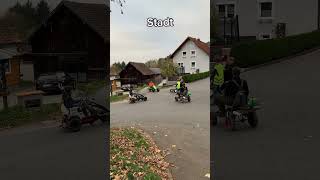 Stadt vs Dorf Thema Kreuzung 🔥🔥🔥 dorf automobile dorfkind funny fun gokart fail comedy [upl. by Enehs]