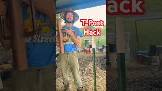 How to Put in and Remove a Fence Post with a TPost Driver [upl. by Anihta]