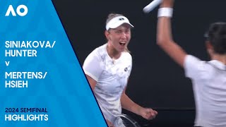 HunterSiniakova v HsiehMertens Highlights  Australian Open 2024 Semifinal [upl. by Eimyaj420]