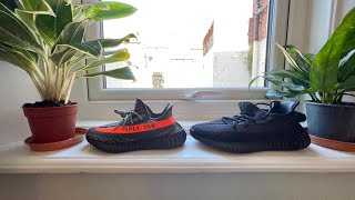 WHICH IS BETTER Yeezy 350 V2 quotOnyxquotOr Yeezy 350 V2 quotBeluga Carbonquot [upl. by Maxy]