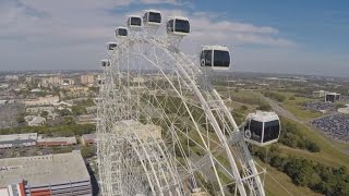 DronesEye view of The Orlando Eye observation wheel [upl. by Etnod492]