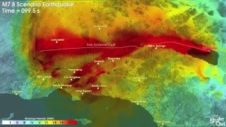 Southern California Earthquake Simulation 2016  78m [upl. by Debera]