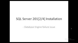 Database Engine Services failed [upl. by Aehsila]