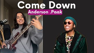 Come Down  Anderson Paak Bass Cover [upl. by Goda]