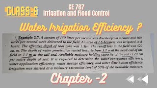 Water Irrigation Efficiencies  Example 27 Class 6  Irrigation and Flood Control  SKGarg [upl. by Hephzipah614]