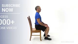 Seated Quadratus Lumborum Stretch in Chair  MedBridge [upl. by Yasnil]