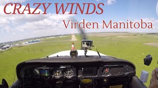 CYAV St Andrew’sWinnipeg to CYVD Virden Manitoba with crazy wind [upl. by Harad]