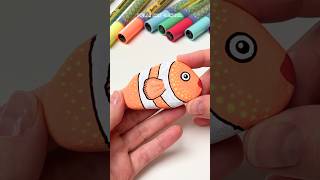 Rock Painting Tutorial for Beginners 🐠 shorts [upl. by Iruam]