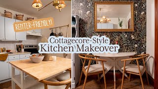 RenterFriendly Cozy Kitchen Makeover  EXTREME Transformation [upl. by Oriel]