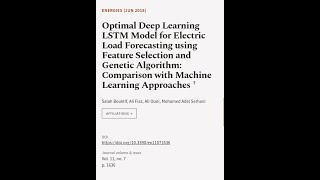 Optimal Deep Learning LSTM Model for Electric Load Forecasting using Feature Selectio  RTCLTV [upl. by Onaireves749]