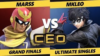 CEO 2019 GRAND FINALS  MkLeo Joker Vs Marss ZSS Captain Falcon SSBU Smash Ultimate Tournament [upl. by Aig]