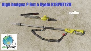 Ryobi Hedge Trimmer R18PHT120 Review [upl. by Dnalwor949]