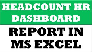 Headcount report in excel  hr dashboard  power pivot dashboard [upl. by Nyletac]