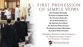 First Profession of Simple Vows  2024 Western Dominican Province [upl. by Chery]