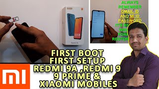 🔥How To Setup Redmi 9A amp Redmi 9 First Time  Redmi 9A Mobile First Boot up time and How To Setup 🔥🔥 [upl. by Terbecki]