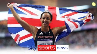 Great Britains Katarina JohnsonThompson wins silver in the womens Heptathlon [upl. by Oniram]