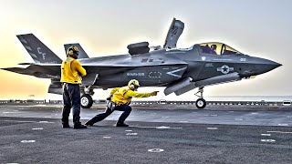 F35 Lightning II Takeoff and Landing from Aircraft Carrier and Amphibious Assault Ship [upl. by Arreyt619]