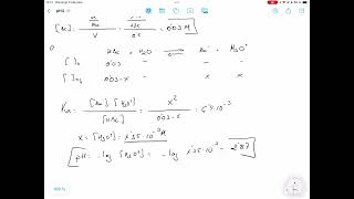 Cálculo pH disolución de ácido benzoico [upl. by Assillem377]