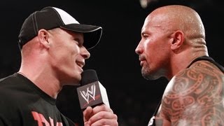 Raw The Rock responds to John Cena and weighs in on their [upl. by Zackariah]