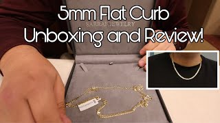 14k 5mm Flat Curb Chain UnboxingReview [upl. by Fawcette]